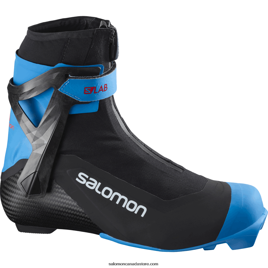 Men's Skating Nordic Boots - S/Lab Carbon Skate El Salomon Black/Process Blue X6B4FZ697