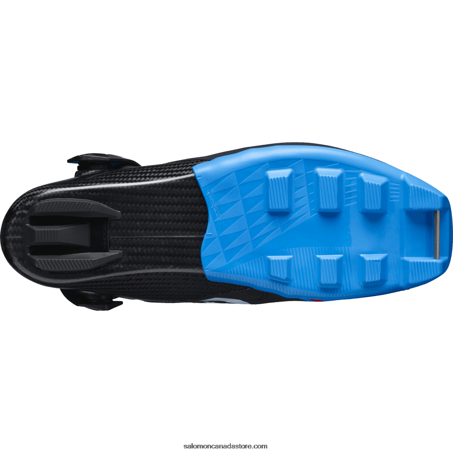 Men\'s Skating Nordic Boots - S/Lab Carbon Skate El Salomon Black/Process Blue X6B4FZ697