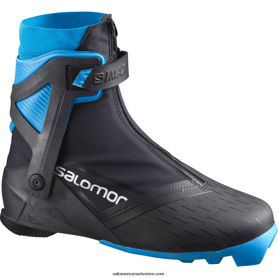 Men\'s Skating Nordic Boots - S/Max Carbon Skate Mv Salomon Black/Process Blue X6B4FZ690