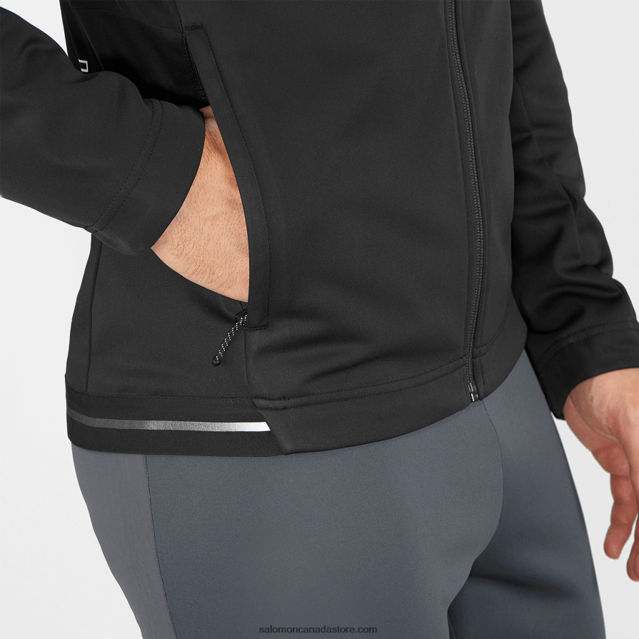 Men\'s Wind Jacket - Gore-Tex Infinium Windstopper Salomon Deep Black X6B4FZ733