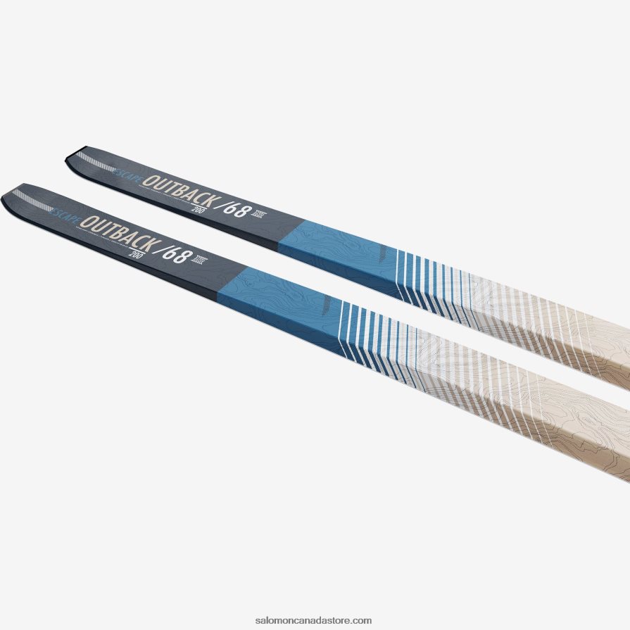 Men\'s Classic Nordic Skis - Escape 68 Outback Flat Salomon L41254000+ X6B4FZ677