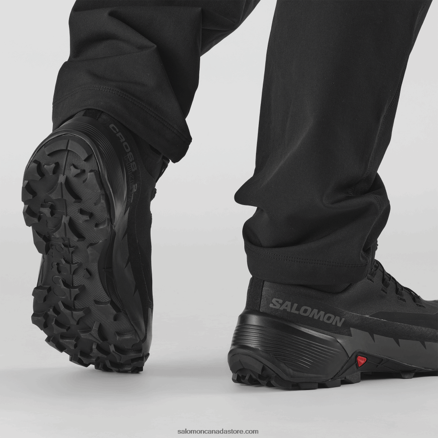 Men\'s Hiking Boots - Cross Hike 2 Mid Gore-Tex Wide Salomon Black/Magnet X6B4FZ19