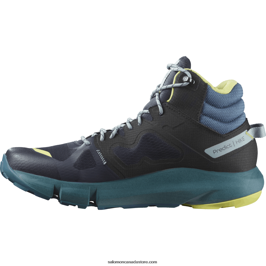 Men\'s Hiking Boots - Predict Hike Mid Gore-Tex Salomon Dark Sapphire/Blue Ashes/Sunny Lime X6B4FZ56