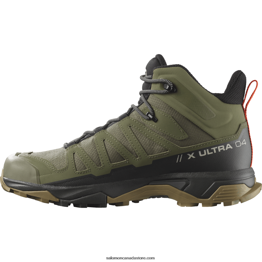 Men\'s Hiking Boots - X Ultra 4 Mid Gore-Tex Salomon Deep Lichen Green/Peat/Kelp X6B4FZ9