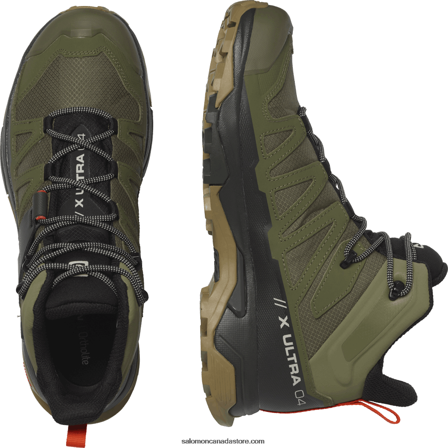 Men\'s Hiking Boots - X Ultra 4 Mid Gore-Tex Salomon Deep Lichen Green/Peat/Kelp X6B4FZ9