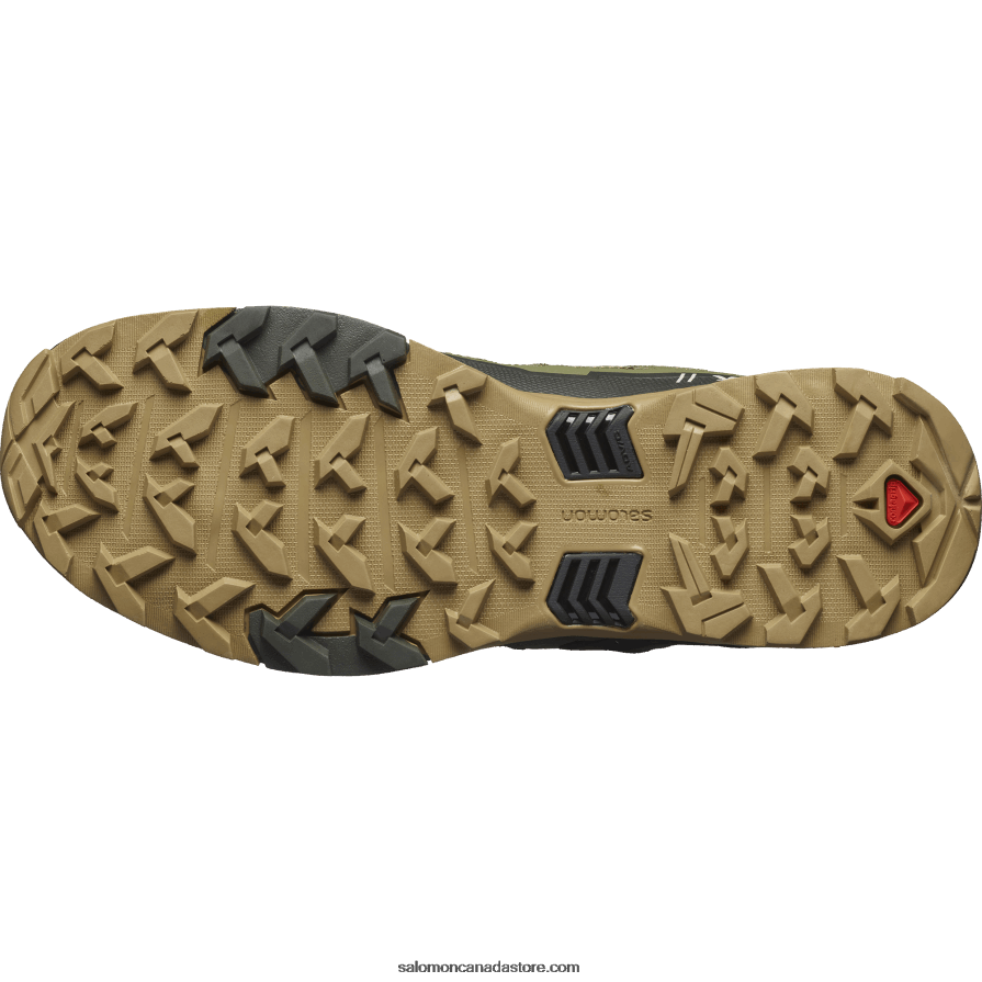 Men\'s Hiking Boots - X Ultra 4 Mid Wide Gore-Tex Salomon Deep Lichen Green/Peat/Kelp X6B4FZ43