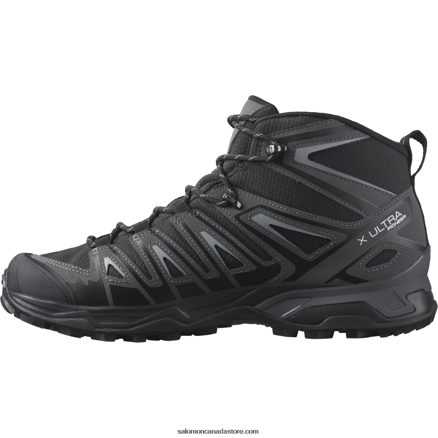 Men\'s Hiking Boots - X Ultra Pioneer Mid Clima Waterproof Salomon Black/Magnet/Monument X6B4FZ40
