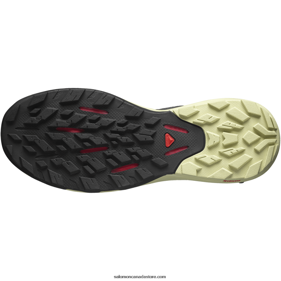 Men\'s Hiking Shoes - Outpulse Salomon Black/Leek Green/Poppy Red X6B4FZ28