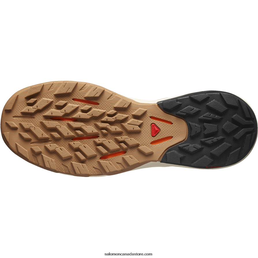 Men\'s Hiking Shoes - Outpulse Salomon Wrought Iron/Bleached Sand/Vibrant Orange X6B4FZ29