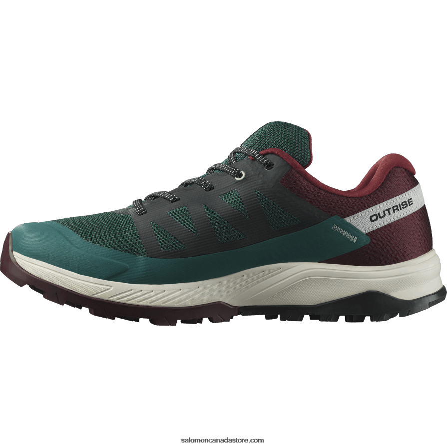 Men\'s Hiking Shoes - Outrise Clima Waterproof Salomon Ponderosa Pine/Bitter Chocolate/Vanilla Ice X6B4FZ55