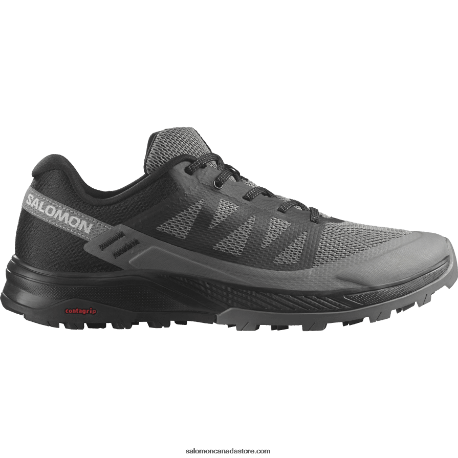 Men's Hiking Shoes - Outrise Salomon Black/Pewter X6B4FZ22