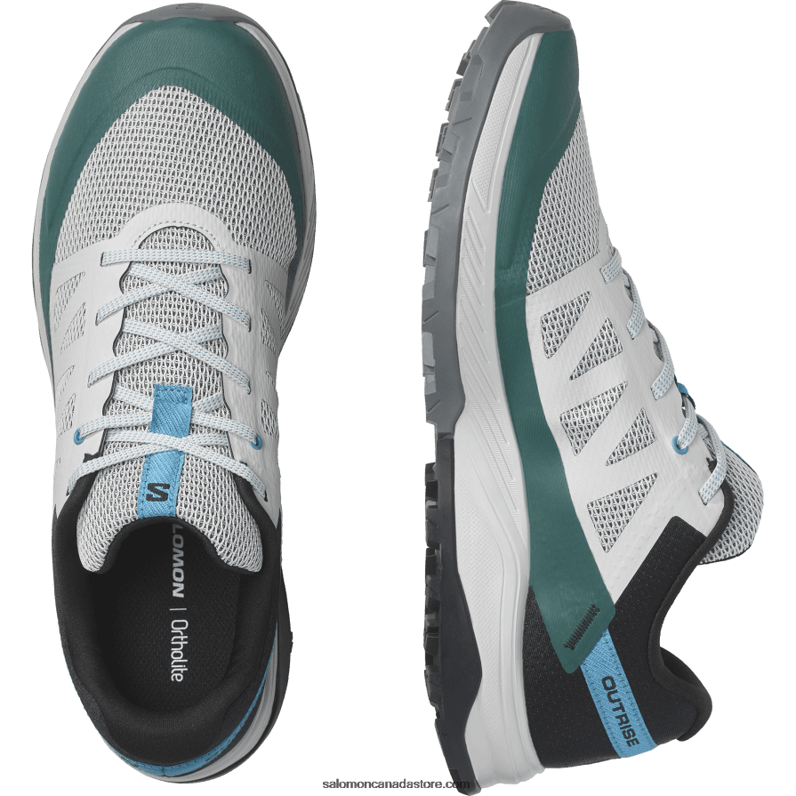 Men\'s Hiking Shoes - Outrise Salomon Lunar Rock/Black/Algiers Blue X6B4FZ23