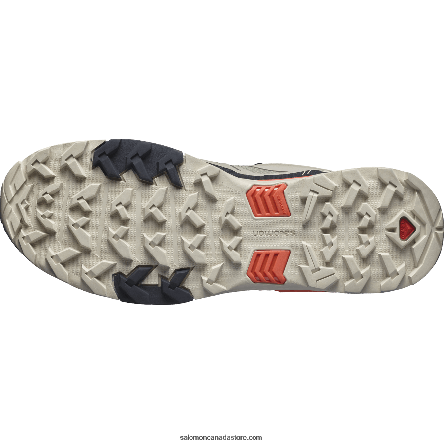Men\'s Hiking Shoes - X Ultra 4 Gore-Tex Salomon Vintage Khaki/Black/Cherry Tomato X6B4FZ18