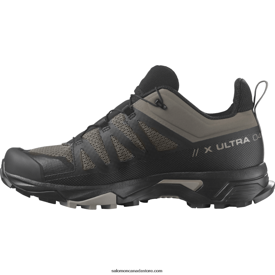 Men\'s Hiking Shoes - X Ultra 4 Salomon Bungee Cord/Black/Vintage Khaki X6B4FZ27