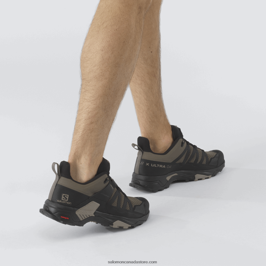 Men\'s Hiking Shoes - X Ultra 4 Salomon Bungee Cord/Black/Vintage Khaki X6B4FZ27