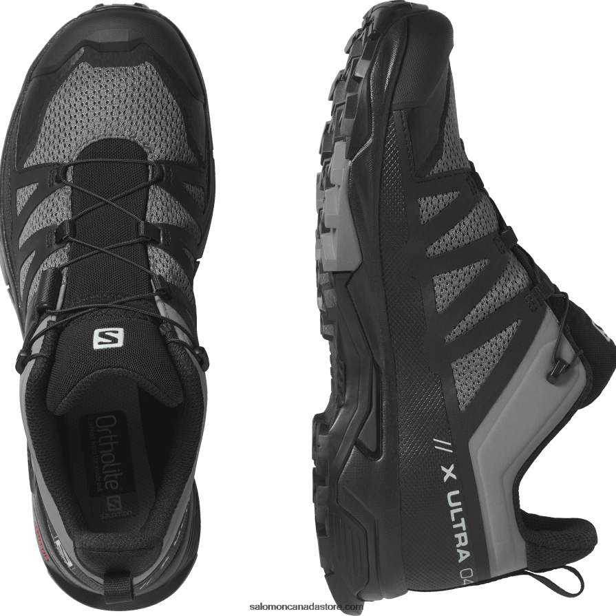 Men\'s Hiking Shoes - X Ultra 4 Salomon Quiet Shade/Black X6B4FZ26