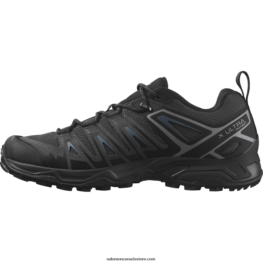 Men\'s Hiking Shoes - X Ultra Pioneer Aero Salomon Black/Ebony/Blue Ashes X6B4FZ21