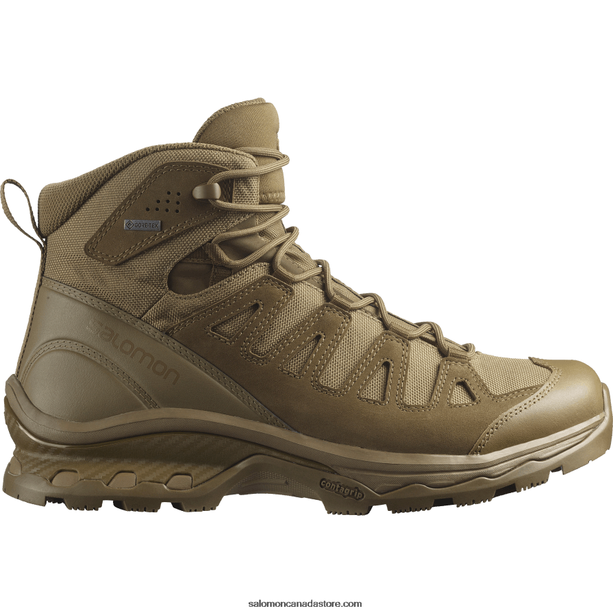 Men's Forces Shoes - Quest Prime Forces Gore-Tex Salomon Coyote Brown X6B4FZ1084