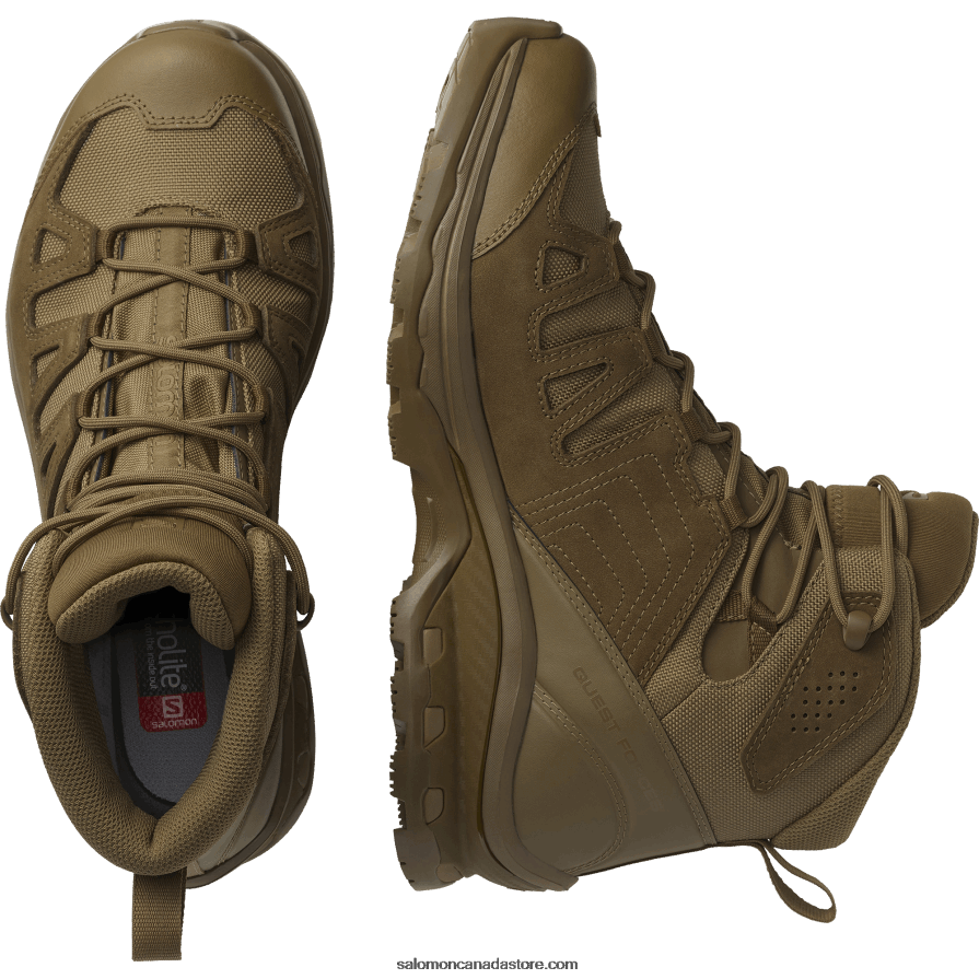 Men\'s Forces Shoes - Quest Prime Forces Gore-Tex Salomon Coyote Brown X6B4FZ1084