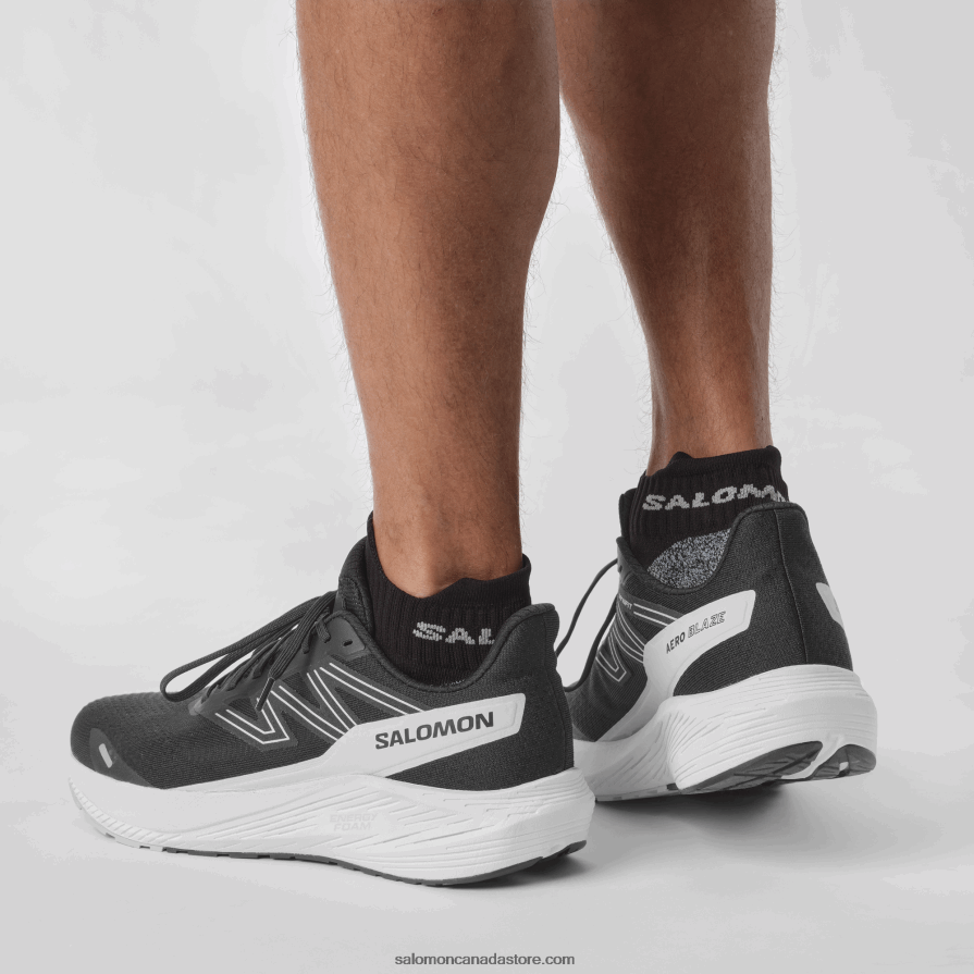Men\'s Running Shoes - Aero Blaze Salomon Black/White/Lunar Rock X6B4FZ1067
