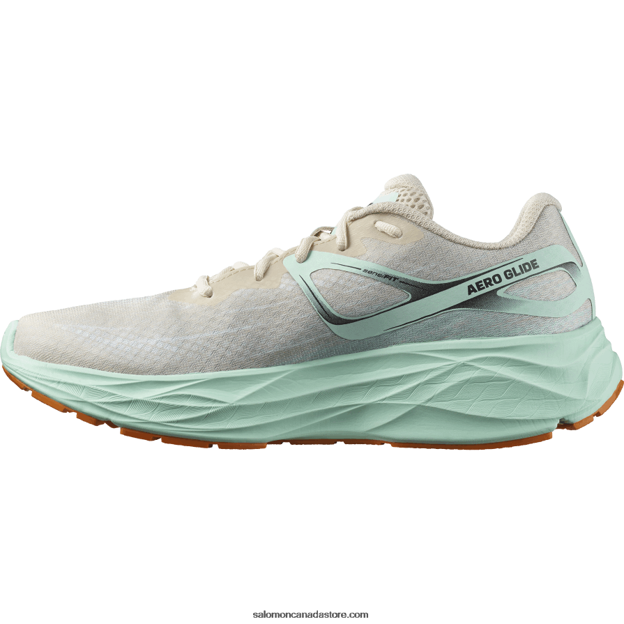 Men\'s Running Shoes - Aero Glide Salomon Bleached Sand/Yucca/Orange Pepper X6B4FZ1066