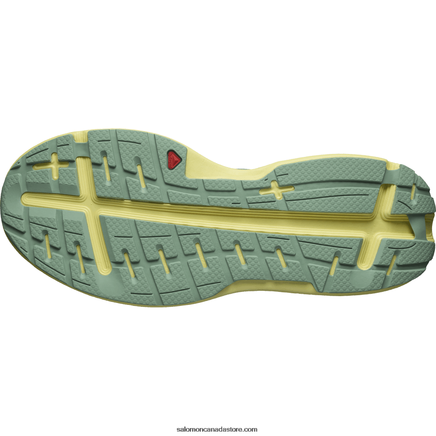 Men\'s Running Shoes - Aero Glide Salomon Granite Green/Yellow Iris/White X6B4FZ1062