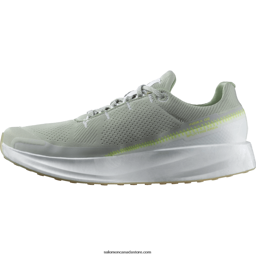 Men\'s Running Shoes - Index 02 Salomon White/Desert Sage/Safety Yellow X6B4FZ1070