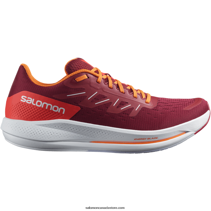 Men's Running Shoes - Spectur Salomon Biking Red/Vibrant Orange/Purple Heather X6B4FZ1077