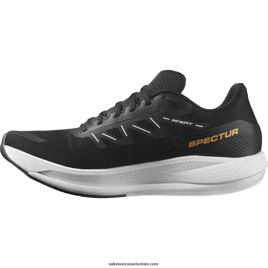 Men\'s Running Shoes - Spectur Salomon Black/White/Blazing Orange X6B4FZ1078