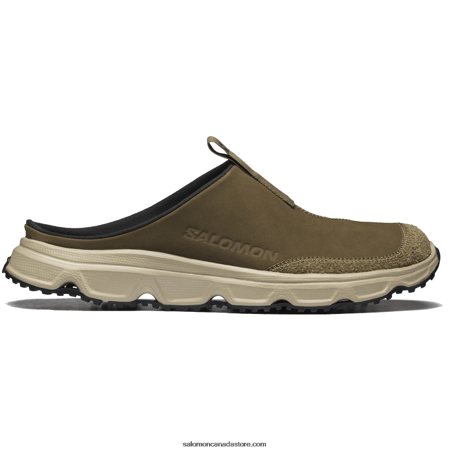 Men's Sportstyle Shoes - Rx Slide Leather Advanced Salomon Kangaroo/Safari/Black X6B4FZ182