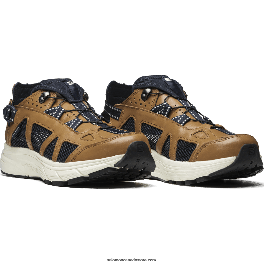 Men\'s Sportstyle Shoes - Techsonic Leather Salomon Rubber/Vanilla Ice/Dark Sapphire X6B4FZ177