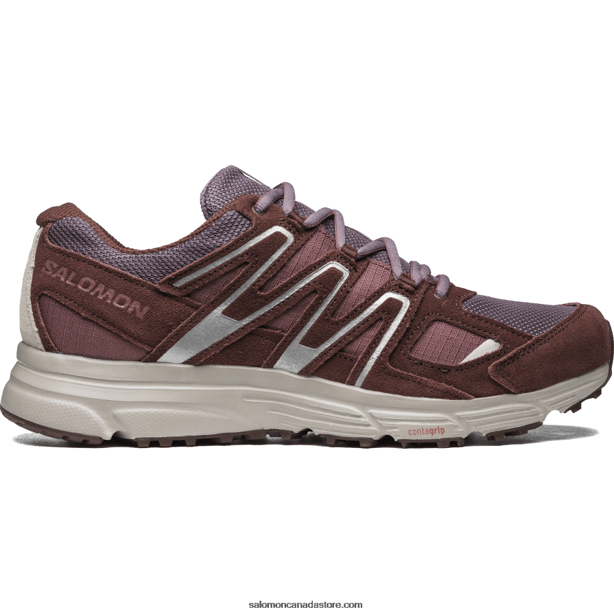 Men's Sportstyle Shoes - X-Mission 4 Suede Salomon Moonscape/Wild Ginger/Bitter Choc Ltr X6B4FZ166