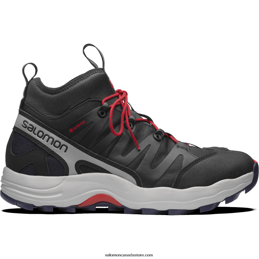 Men's Sportstyle Shoes - Xa Pro 1 Mid Gore-Tex Salomon Black/Alloy/Goji Berry X6B4FZ199
