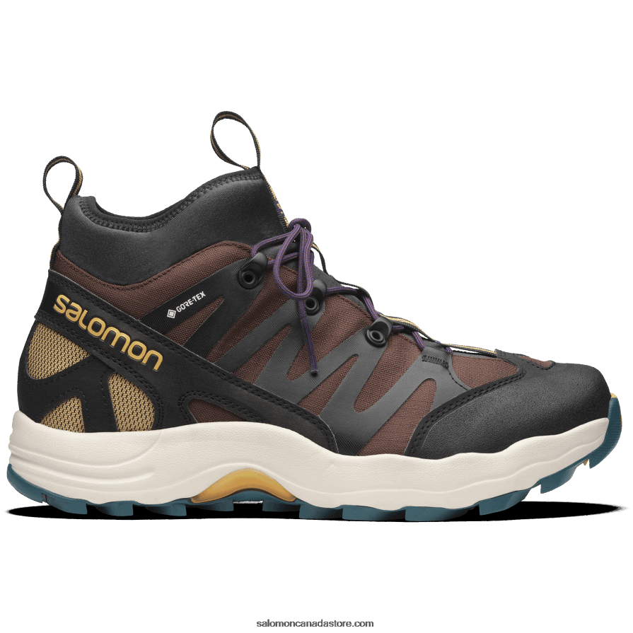 Men's Sportstyle Shoes - Xa Pro 1 Mid Gore-Tex Salomon Chocolate Fondant/Arrowwood/Black X6B4FZ198