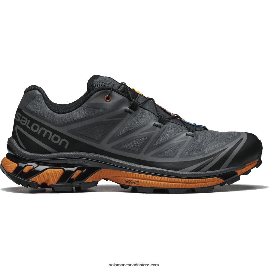 Men's Sportstyle Shoes - Xt-6 Gore-Tex Utility Salomon Black/Ebony/Marmalade X6B4FZ126
