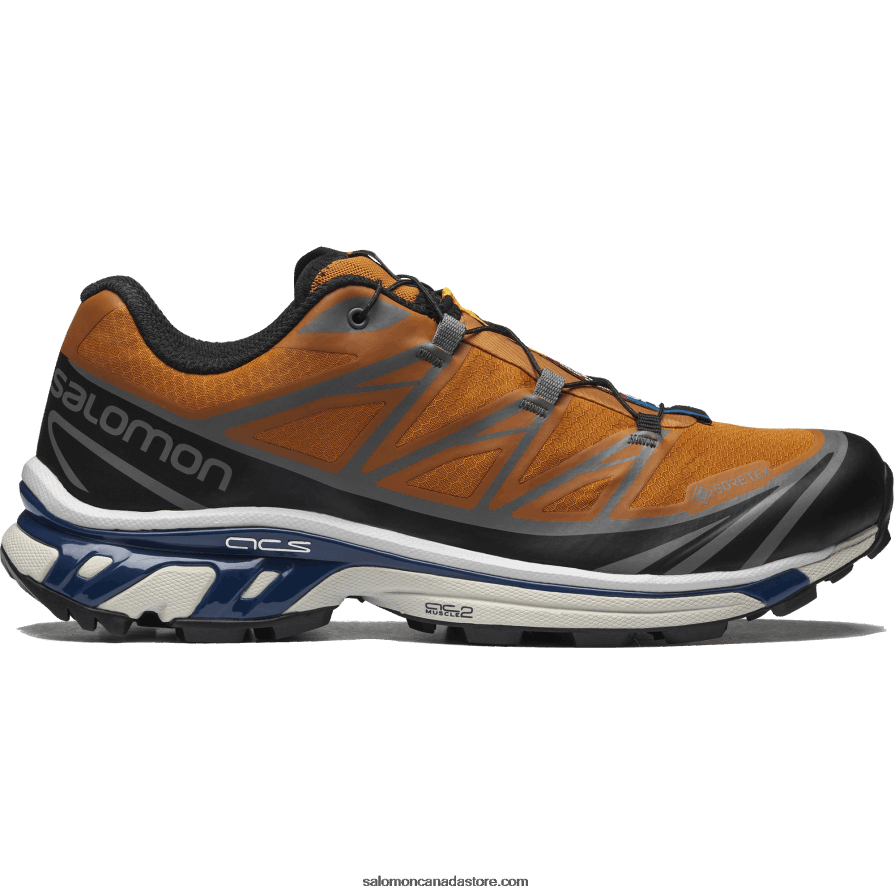Men's Sportstyle Shoes - Xt-6 Gore-Tex Utility Salomon Marmalade/Black/Navy Peony X6B4FZ127