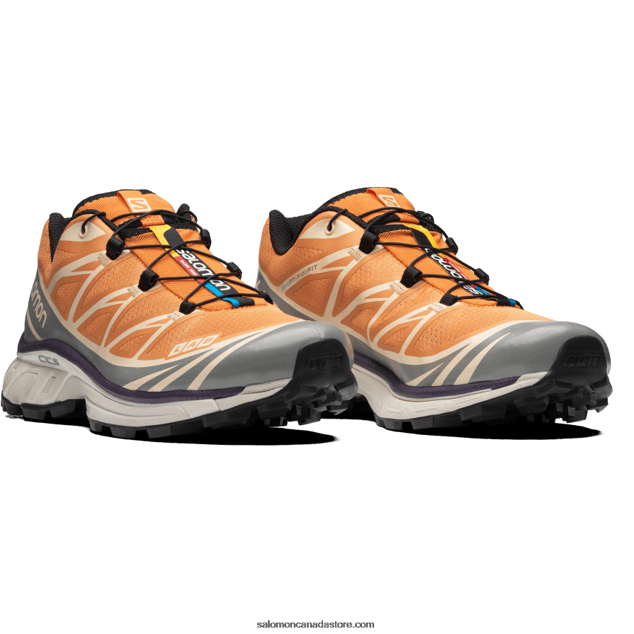 Men\'s Sportstyle Shoes - Xt-6 Salomon Apricot Buff/Frost Gray/Velvet Morning X6B4FZ73