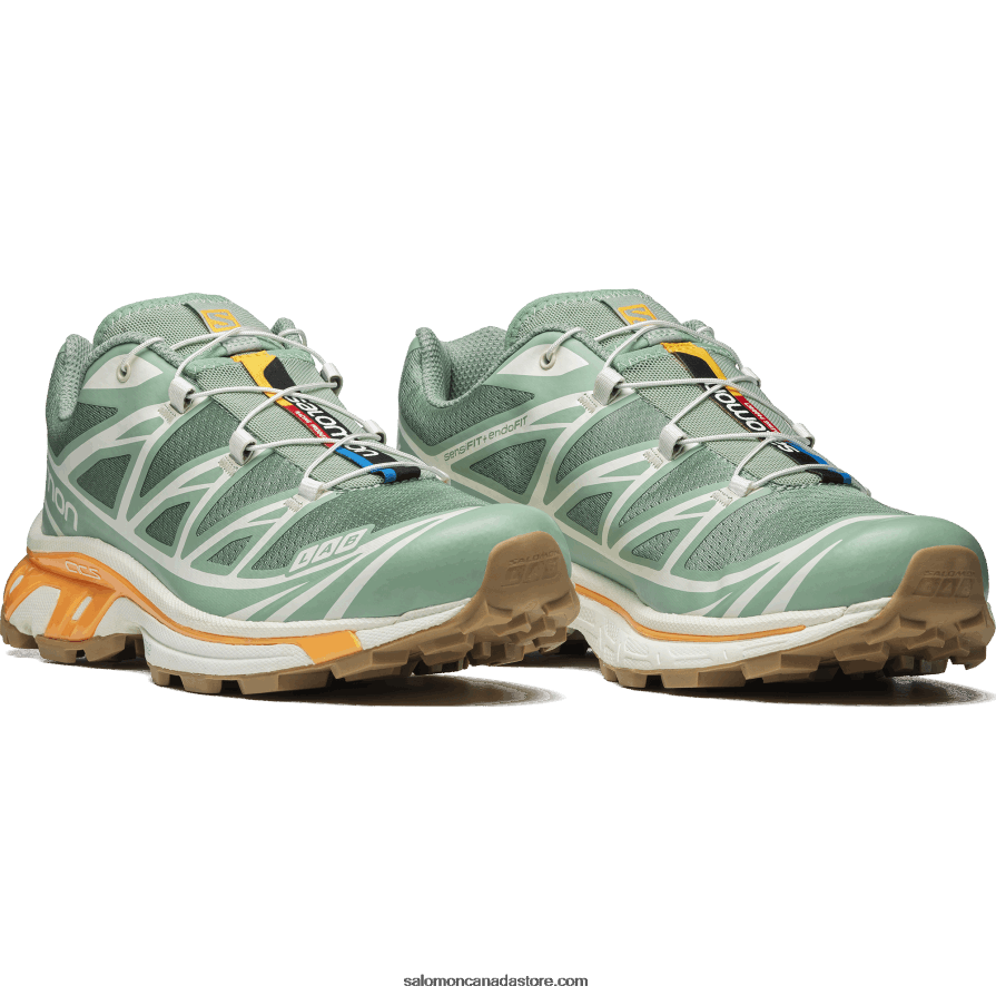 Men\'s Sportstyle Shoes - Xt-6 Salomon Granite Green/Aquifer/Blazing Orange X6B4FZ75