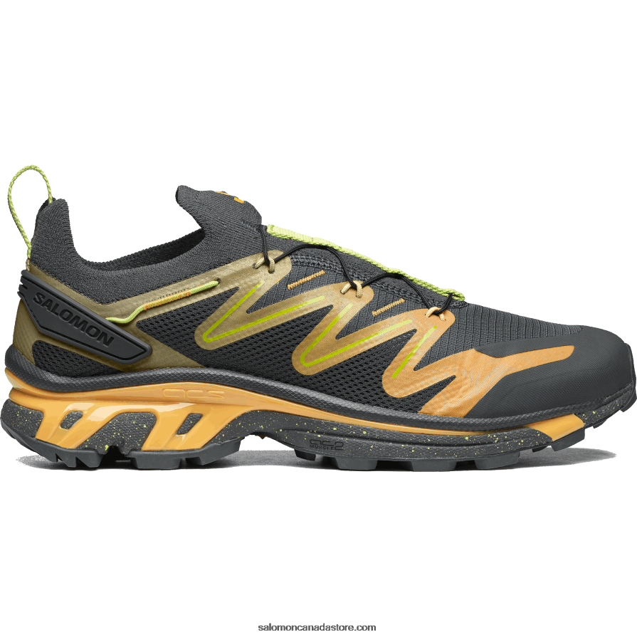 Men's Sportstyle Shoes - Xt-Rush 2 Salomon Ebony/Blazing Orange/Bright Lime Green X6B4FZ107