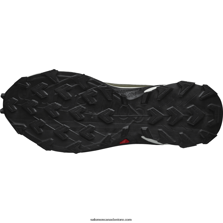 Men\'s Trail Running Shoes - Alphacross 4 Gore-Tex Salomon Deep Lichen Green/Vanilla Ice/Olive Night X6B4FZ1476