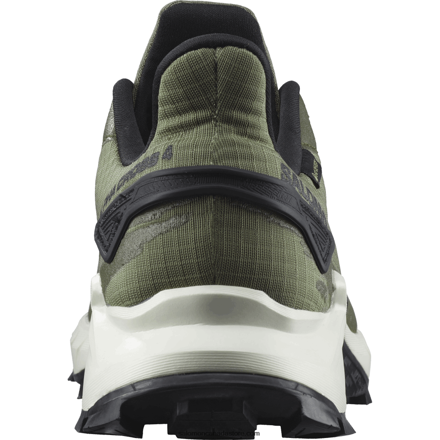 Men\'s Trail Running Shoes - Alphacross 4 Gore-Tex Salomon Deep Lichen Green/Vanilla Ice/Olive Night X6B4FZ1476