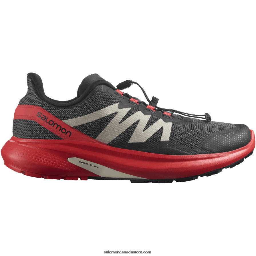 Men's Trail Running Shoes - Hypulse Salomon Magnet/Poppy Red/Black X6B4FZ1484