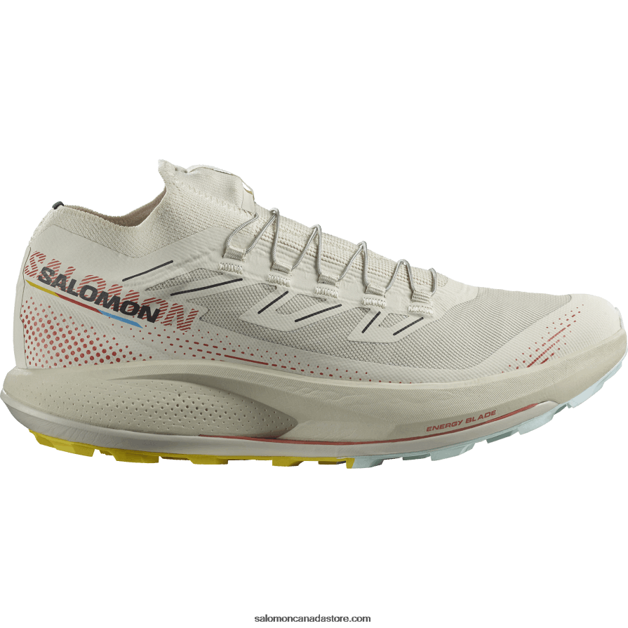 Men's Trail Running Shoes - Pulsar Trail Pro 2 Salomon Rainy Day/Hot Sauce/Freesia X6B4FZ1437