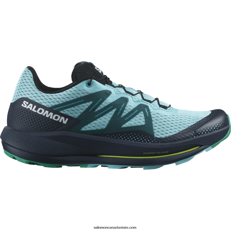 Men's Trail Running Shoes - Pulsar Trail Salomon Blue Radiance/Carbon/Emerald X6B4FZ1460