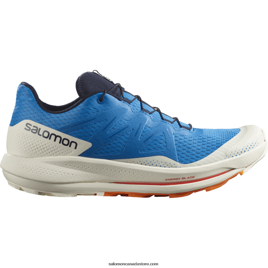 Men's Trail Running Shoes - Pulsar Trail Salomon Indigo Bunting/Vanilla Ice/Vibrant Orange X6B4FZ1458