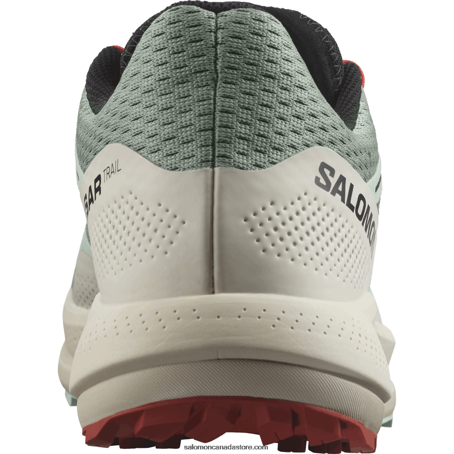 Men\'s Trail Running Shoes - Pulsar Trail Salomon Lily Pad/Bleached Aqua/Hot Sauce X6B4FZ1464