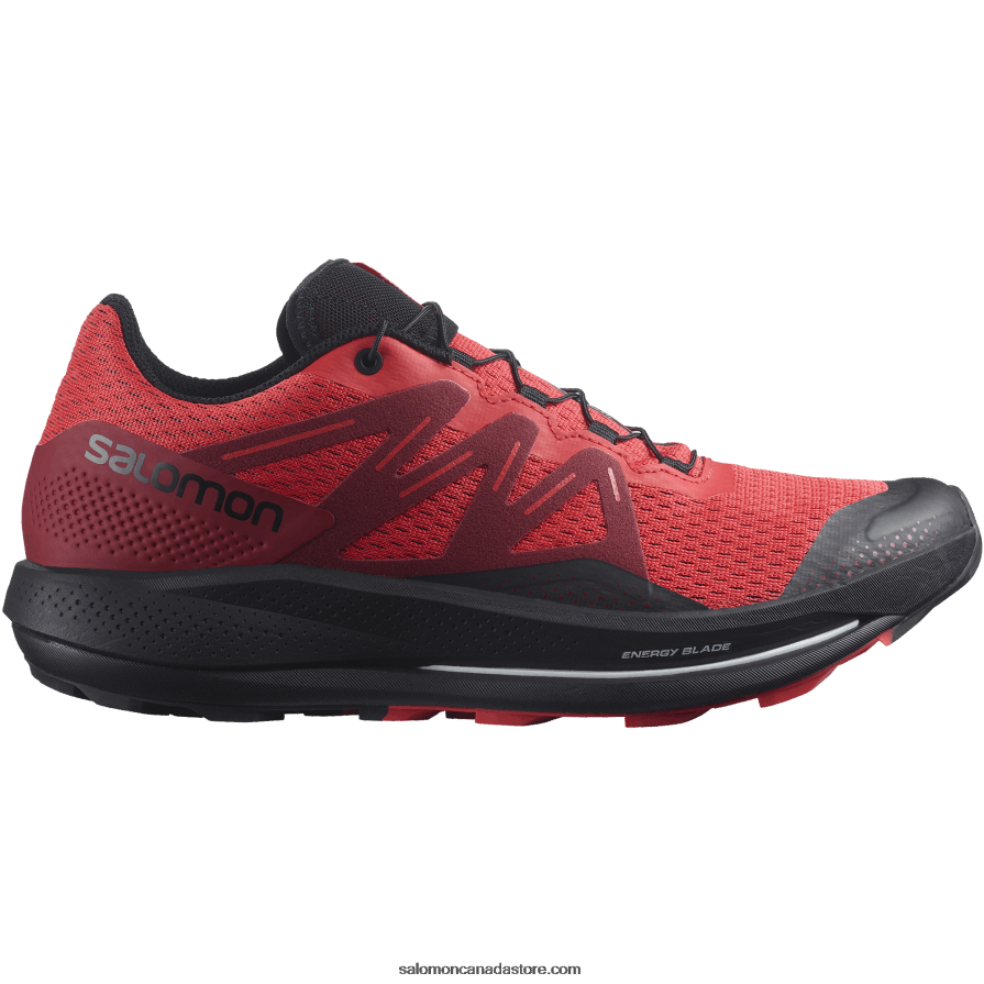 Men's Trail Running Shoes - Pulsar Trail Salomon Poppy Red/Biking Red/Black X6B4FZ1463