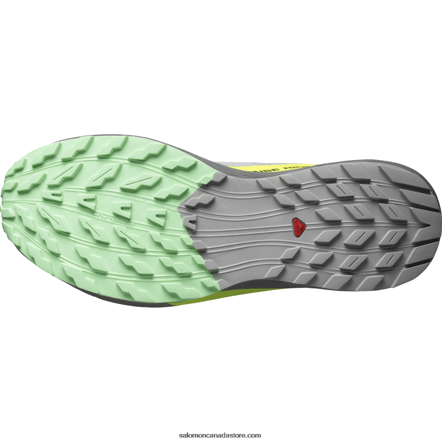 Men\'s Trail Running Shoes - Sense Ride 5 Salomon Alloy/Quiet Shade/Safety Yellow X6B4FZ1431