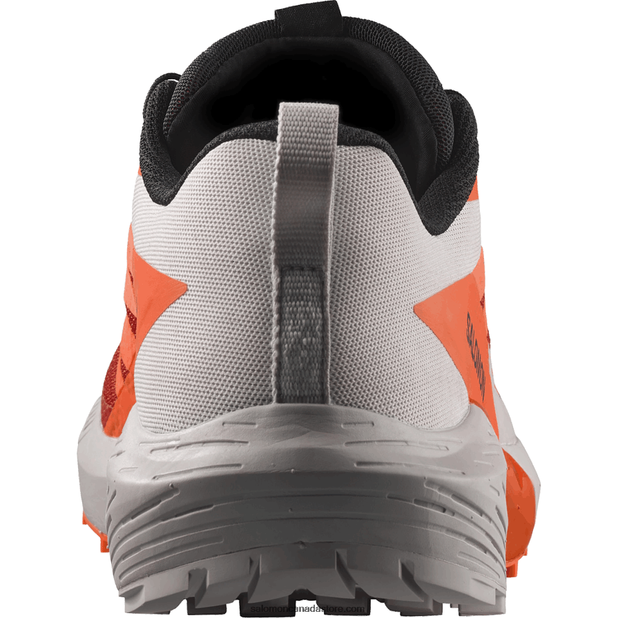 Men\'s Trail Running Shoes - Sense Ride 5 Salomon Lunar Rock/Shocking Orange/Fiery Red X6B4FZ1434