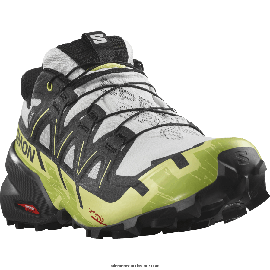 Men\'s Trail Running Shoes - Speedcross 6 Gore-Tex Salomon Lunar Rock/Black/Sunny Lime X6B4FZ1468